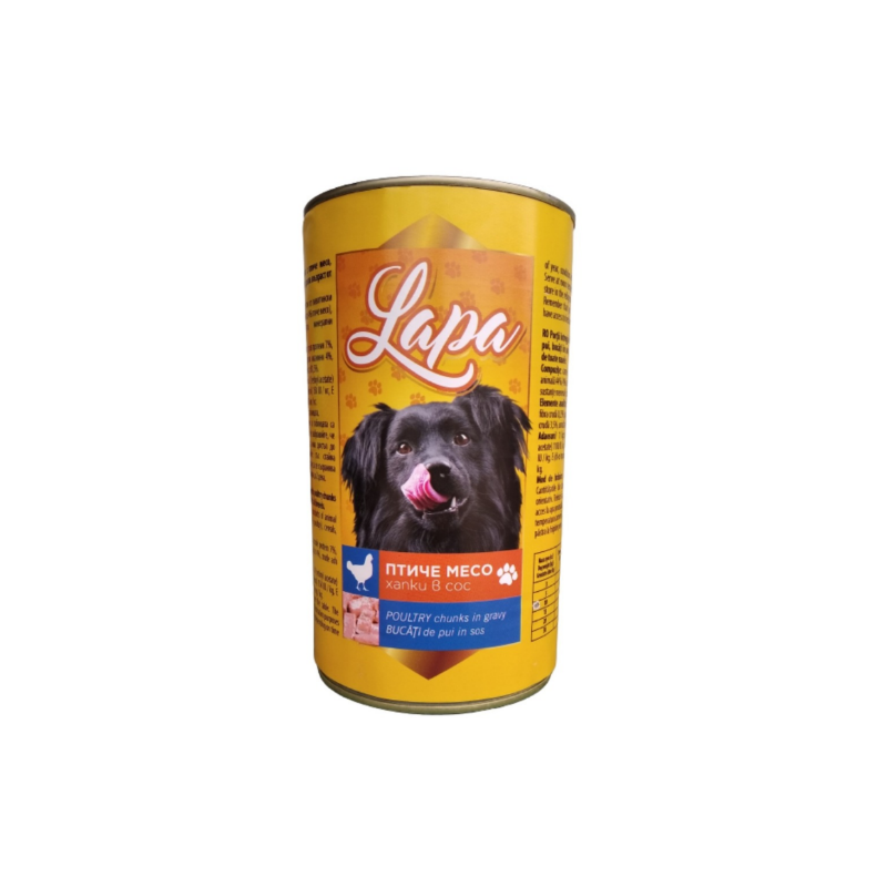 Lapa - консервирана храна за кучета с пиле - 6 броя x 1.250 кг.