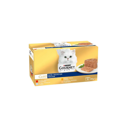 Gourmet Gold - консервирана храна за котки пастети асортимент - 6 броя х 4х85 гр.