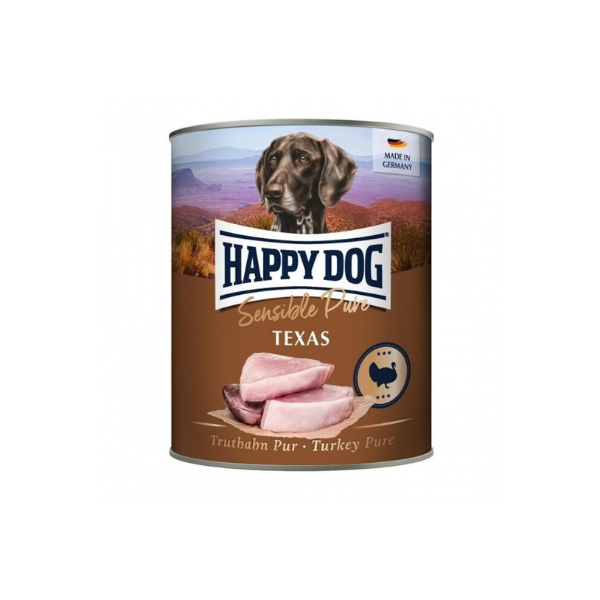 Happy Dog - консервирана храна за кучета с пуешко месо - 6 броя х 400 гр. или 6 броя x 800 гр.