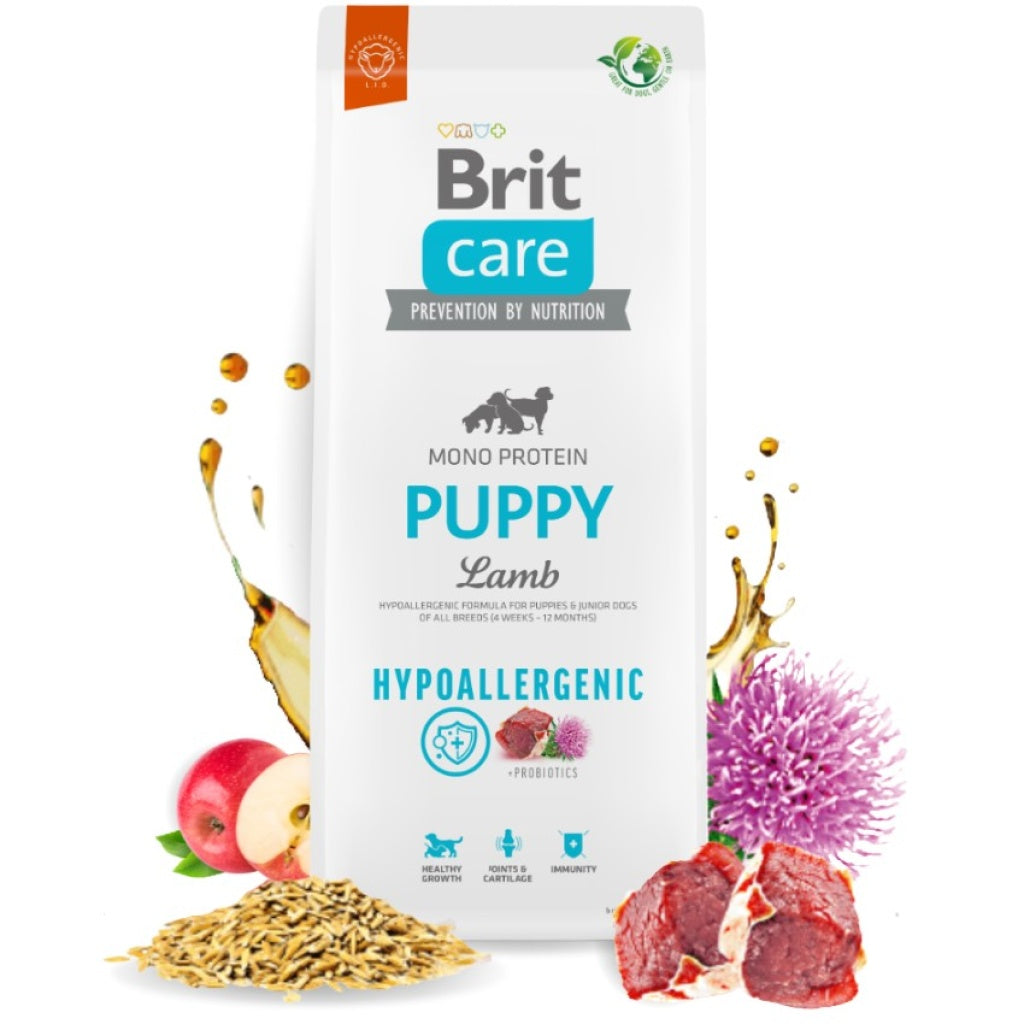 Brit Care - суха храна за подрастващи кучета с агнешко месо и бял трън