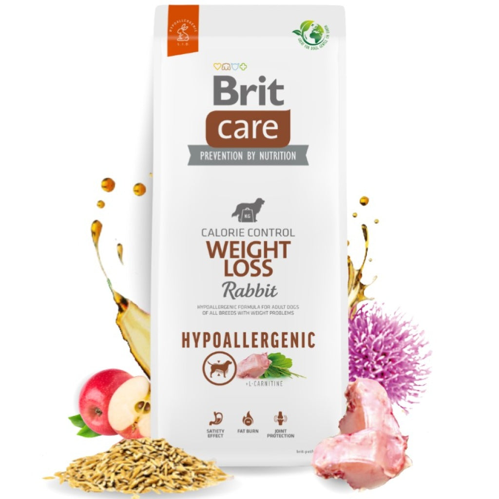 Brit Care - суха храна за кучета с наднормено тегло със заешко месо и бял трън